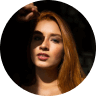 Rosto de uma modelo mulher